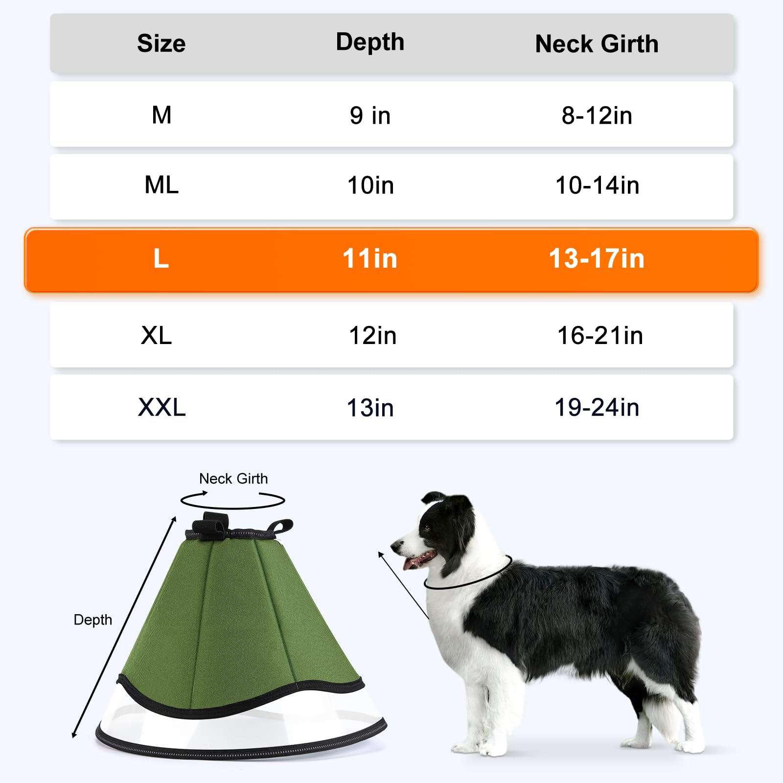 FURTIME Dog Cone for Dogs After Surgery,Soft Dog Cones for Medium Small Dogs,Pet Recovery Cone,Adjustable E-Collars for Dogs,Elizabethan Collar,Prevent Licking Wounds