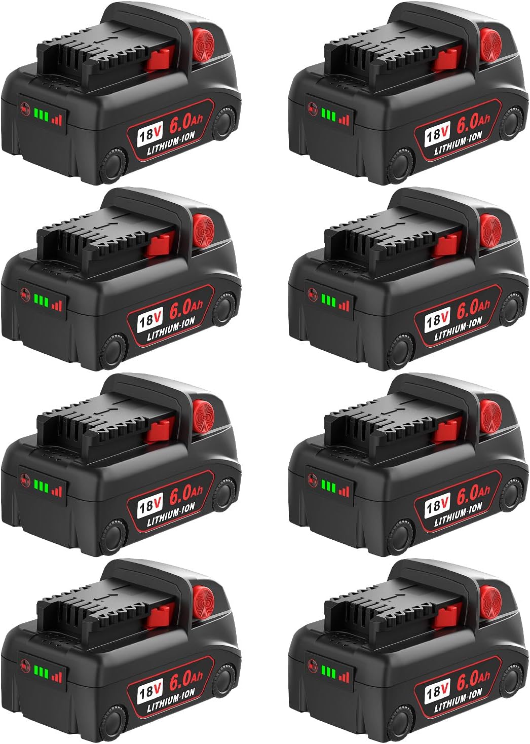18v Battery Replacement for Milwaukee M18 Battery,High-Capacity Batteries Compaitble with Milwaukee Tools and Charger,2024 Version/New Patented (Black, 8Pack)
