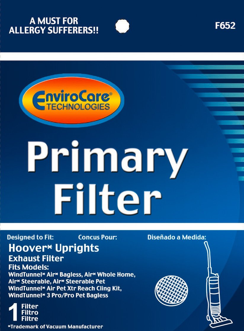 Hoover 303903001 viento Air UH70400, uh70405 sin bolsa vertical Primaria Filtro Pre-Motor Lavable