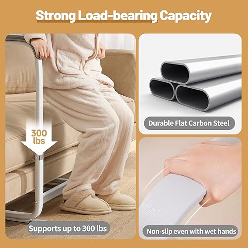 Miniatura 2 de Ayuda de soporte para ancianos, dispositivos de asistencia de elevación de silla de altura ajustable para personas mayores con asas dobles, elevador