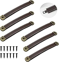 Vista 9 de OLAYA Tiradores de equipaje para maleta, manijas de cuero, pomos de gabinete, tiradores de cajón, pomos de puerta, pomos de puerta, agarre de metal