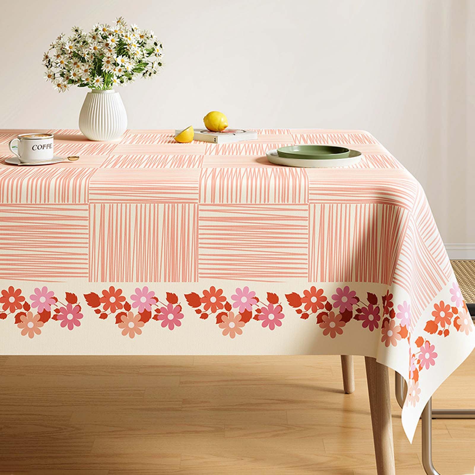 Mantel Rectangular De PVC Impermeable, Mantel Lavable Y Antimanchas, Protector De Mesa para Cocina Comedor Jardín Terraza, Resistente Al Agua Y Al Aceite, Flexible, Suave Y Fácil De Limpiar