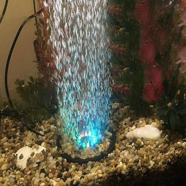 Foto 6 de 7 de Difusor LED para acuario, disco de piedra, resistente al agua IP68, con ventosa
