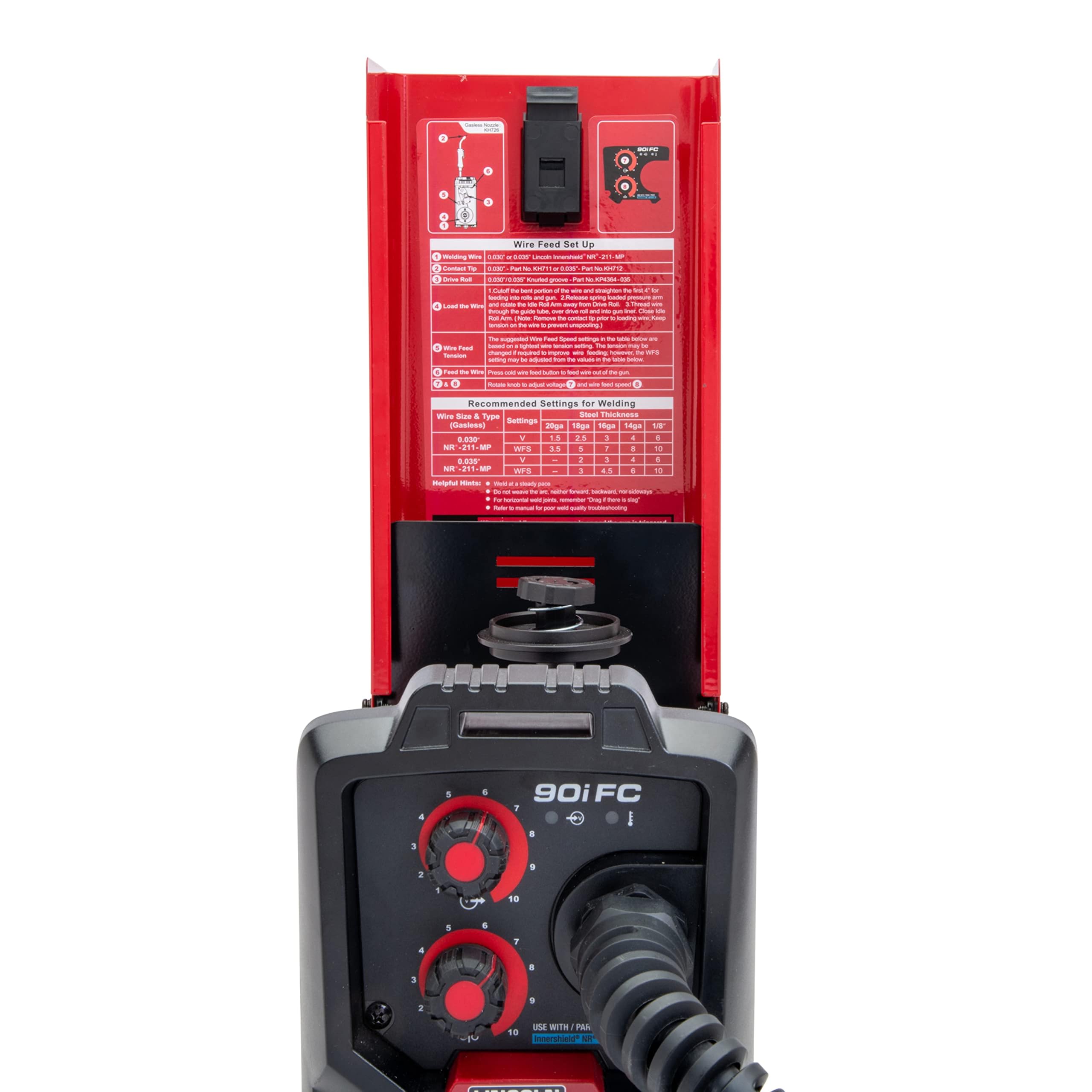Lincoln Electric 90i FC Flux Core Wire Feed Weld-PAK Welder, 120V Welding Machine, Portable w/Shoulder Strap, Protective Metal Case, Best for Small Jobs, K5255-1 — Amazon image 12