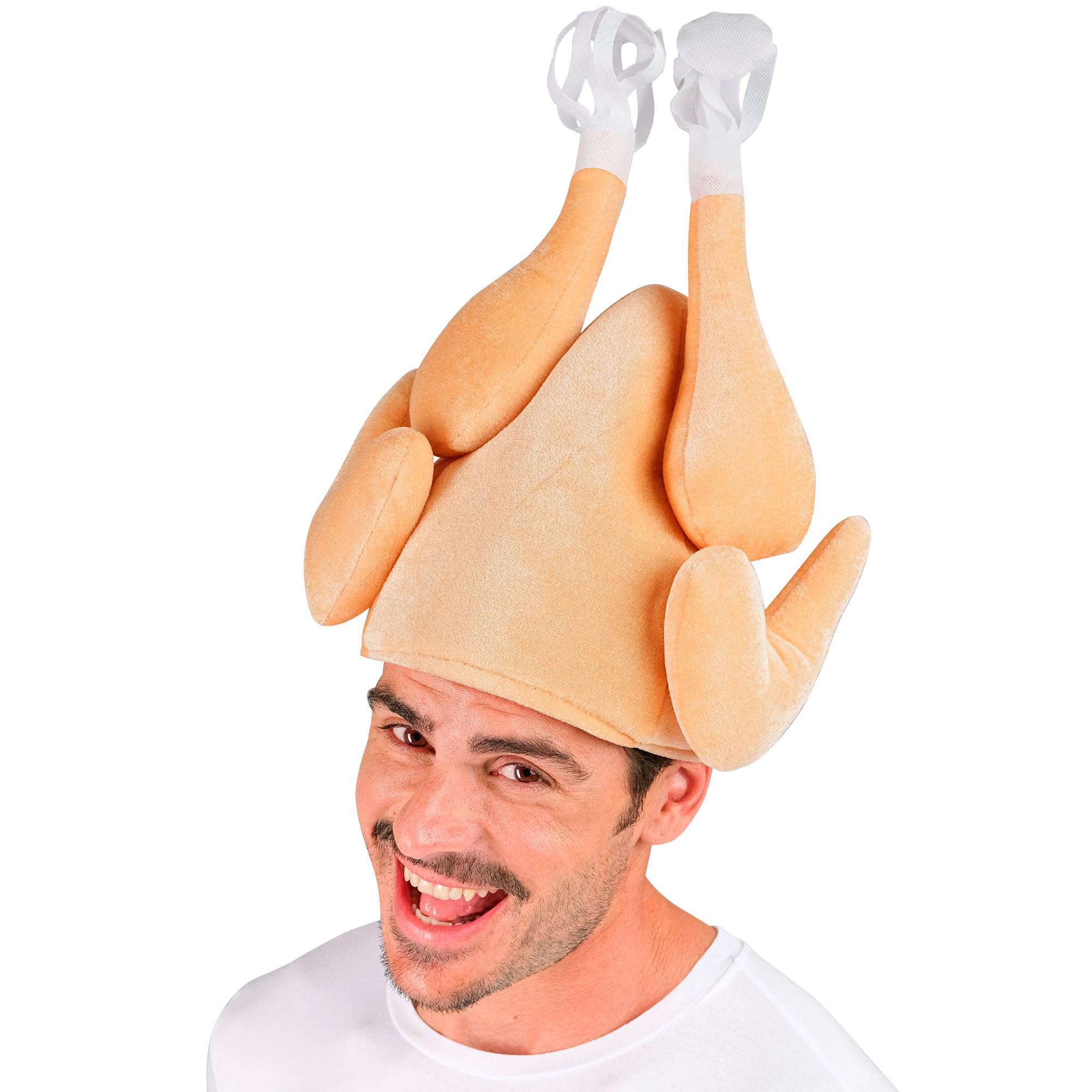W WIDMANN MILANO Party Fashion - Roast Chicken Hat, Chicken Breast, Funny Headpiece, Brown - Image 3