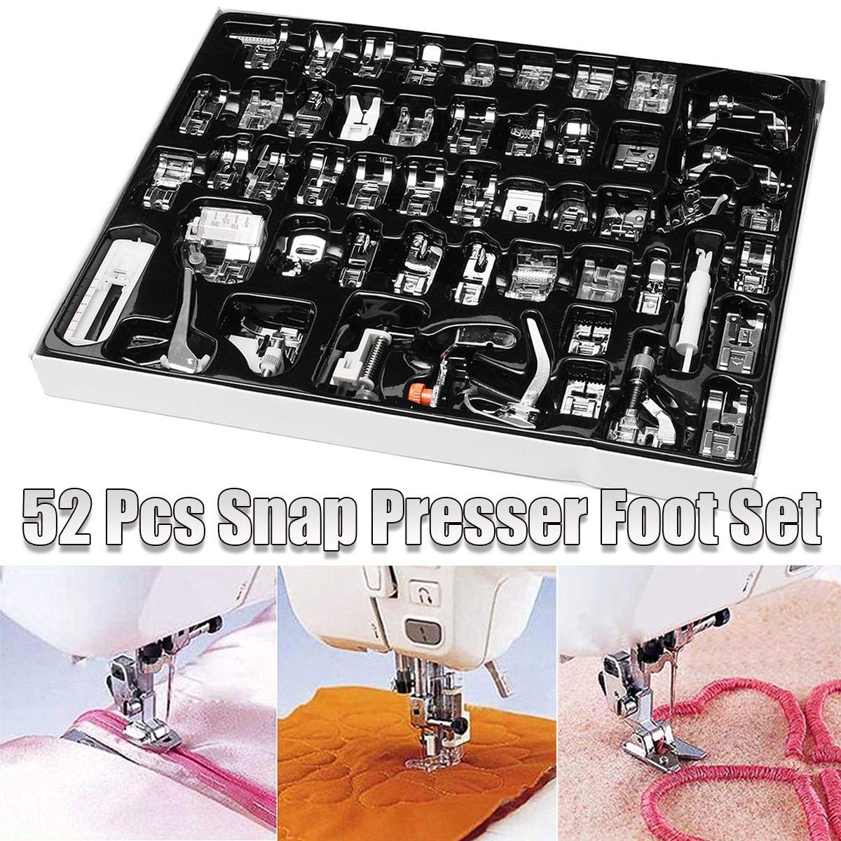 SYGA Set of 52 Home Professional Sewing Machine Presser Feet Kit — Amazon image 4