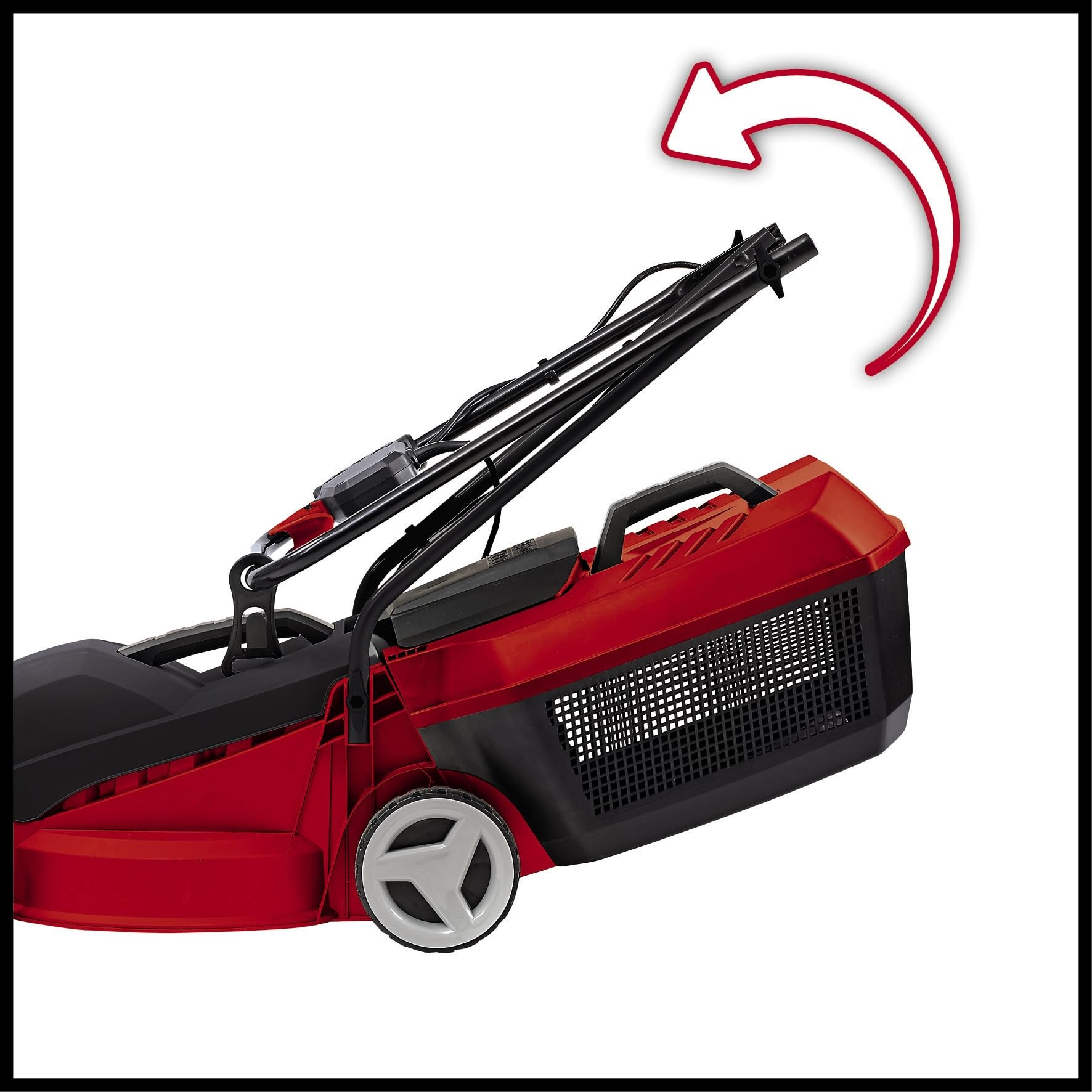 Einhell GCEM1030 Cortacésped eléctrico, 1000 V, 3 niveles, hasta 300m² de jardín, 25L de capacidad de bolsa, Rojo