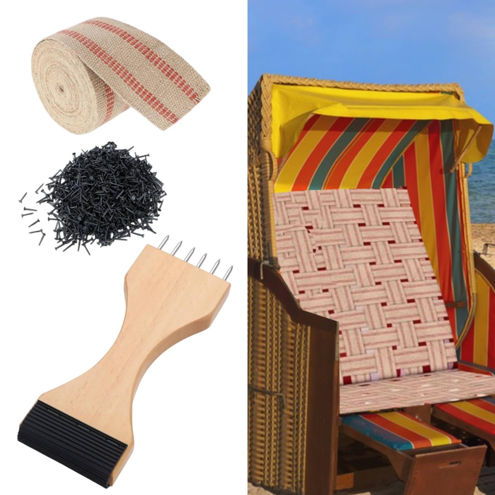 Stretcher Equipo para Estirar Cinchas en Tapicería Herramienta con Palanca Ergonómica Tensor de Madera con Cinta de Yute Accesorio para