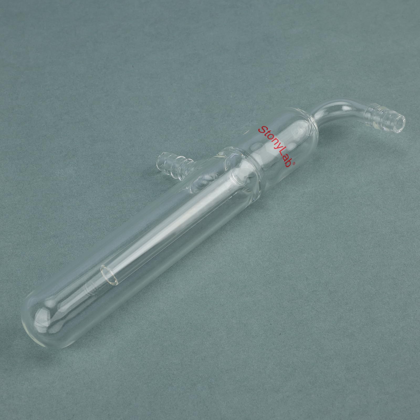 stonylab Trappola a Vacuo in Vetro con Bubblatore, Trappola Fredda in Vetro con Altezza di 225 mm e Connessione per Tubo da 10 mm, per Apparecchiature da Laboratorio di Chimica Organica
