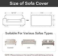 Vista 3 de Loom and Mill Fundas de sofá de lujo, funda clásica de damasco jacquard grueso para sofá, protector de muebles con borde de encaje y borlas hechas a