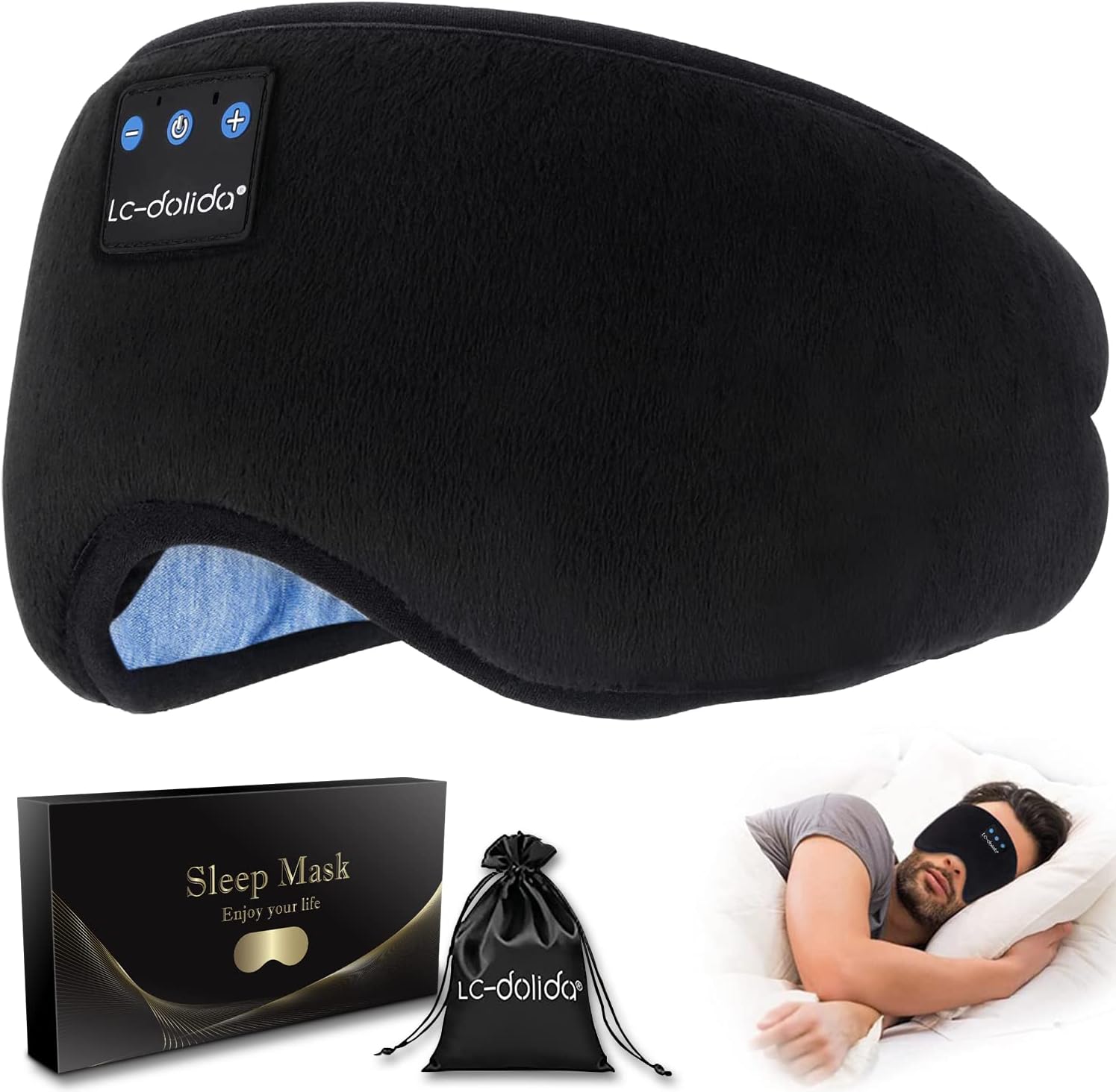 (Bluetooth Mask) Bluetooth Sleep Eye Mask Wireless Headphones, TOPOINT Upgrade Sleeping Travel