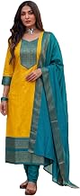 Women's Kanchi Cotton Silk Kurta Jacquard Work and Dupatta Set (Eva)