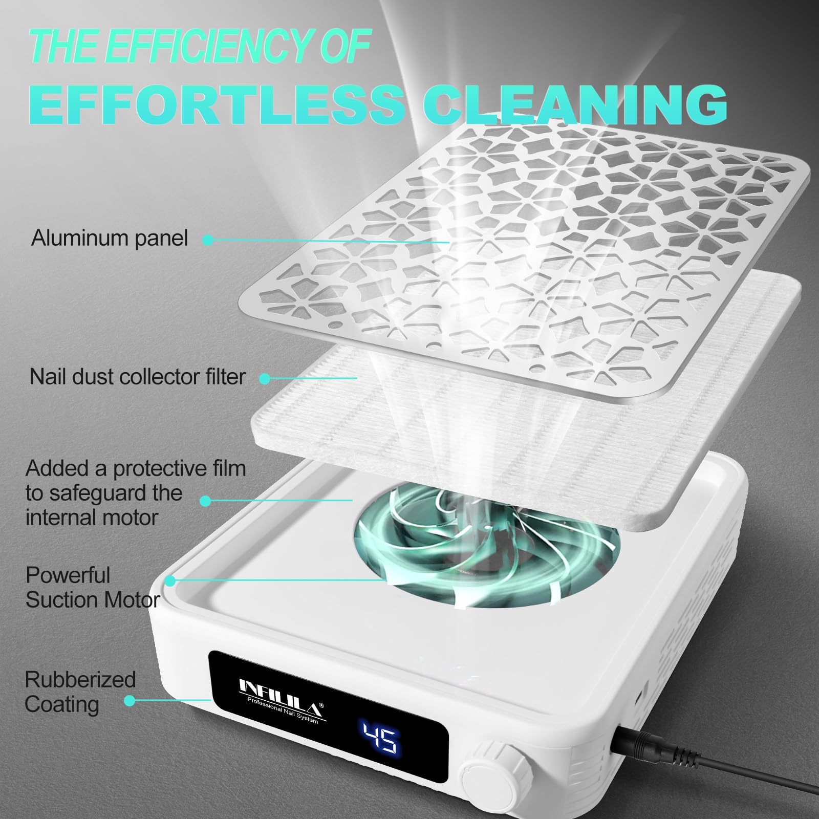 Amazon.com: NXJ INFILILA Nail Dust Collector Upgrade Professional