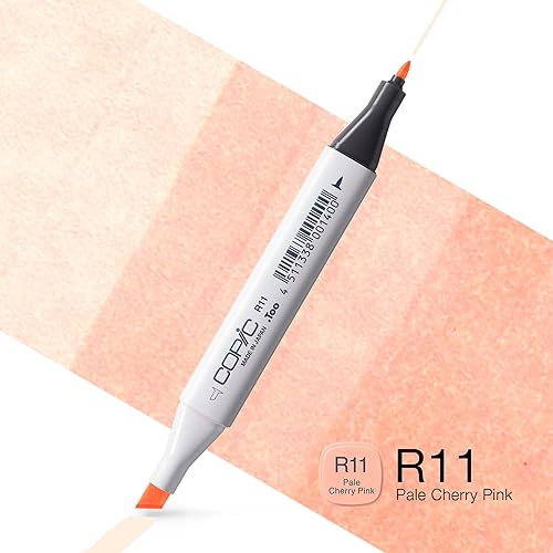 Miniatura 2 de Copic Marcador de alcohol clásico de doble punta, R11-Copic, rosa cereza pálido Rosa cereza pálido,Verde jade,Azul verdoso,Gris cálido 0