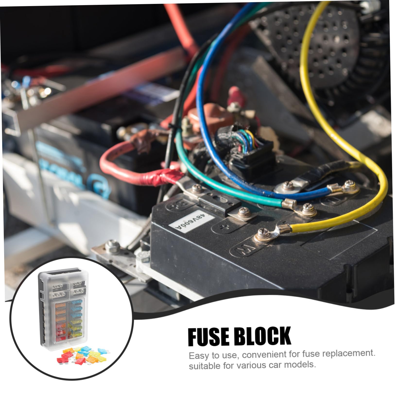 Gatuida 100a Sicherungsverteilerblock für Autos Sicherungskasten für Boote und Wohnmobile Elektrischer Verteilerblock mit Sicherungsblöcken