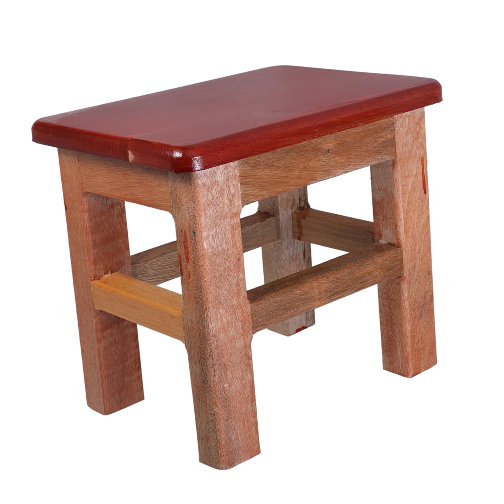 Tabouret de change et marchepied en bois massif robuste Zerodeko pour rangement et assise maison