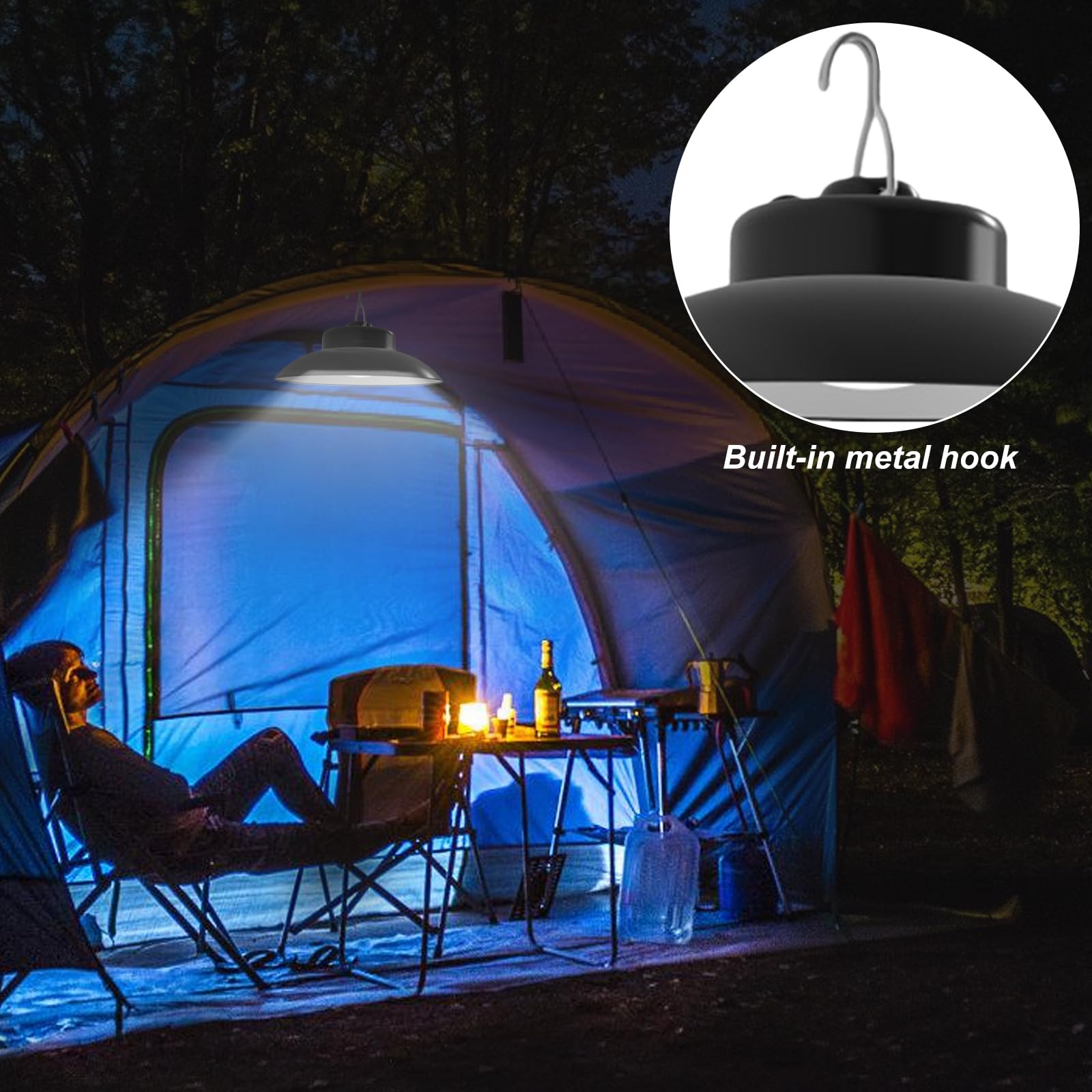 GBKDQQ Lampes solaires d'extérieur à suspendre avec télécommande, lampe suspendue solaire à intensité variable et étanche IP65, avec câble de 5 m, pour jardin, terrasse, balcon, pavillon de garage