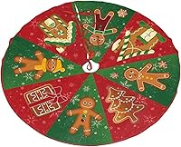 Vista 11 de Falda de árbol de Navidad, adornos rojos para árbol de Navidad de felpa suave blanca con patrón nevado para decoraciones de fiesta de vacaciones, 36