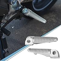 Vista 3 de uxcell 1 par de aleación de aluminio de 0.472 in reposapiés de motocicleta reposapiés reposapiés Peg Bike Bicicleta Ciclismo tono plateado