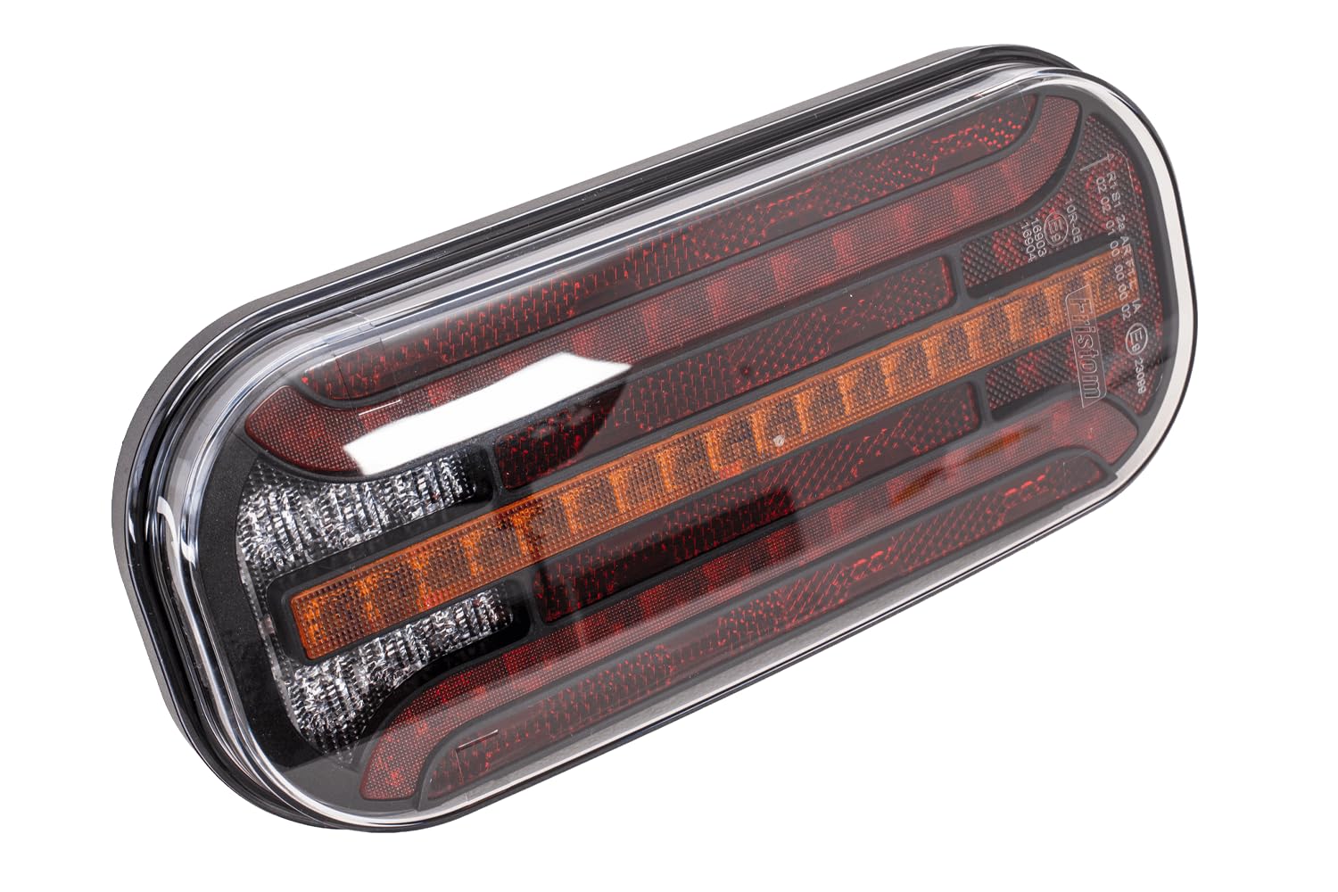 Fristom FT-230 LED Rückleuchte 12/36 V Universal Bajonett 5 PIN | 6-Funktionen-Heckleuchte mit dynamischem Blinker für Anhänger, LKW und Abschleppwagen. E9-Zulassung und EMV-Schutz.