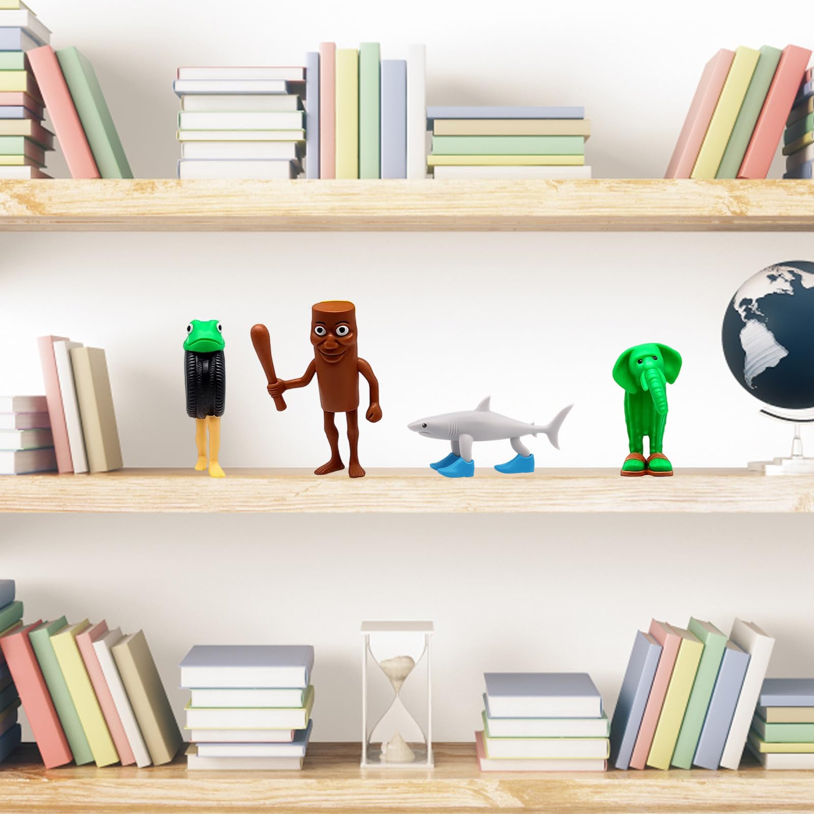 QXCFTW Funny Video Game Meme Figures 8PCS, Flipper Shark, Banana Monkey & More Absurd Collectibles - Image 4
