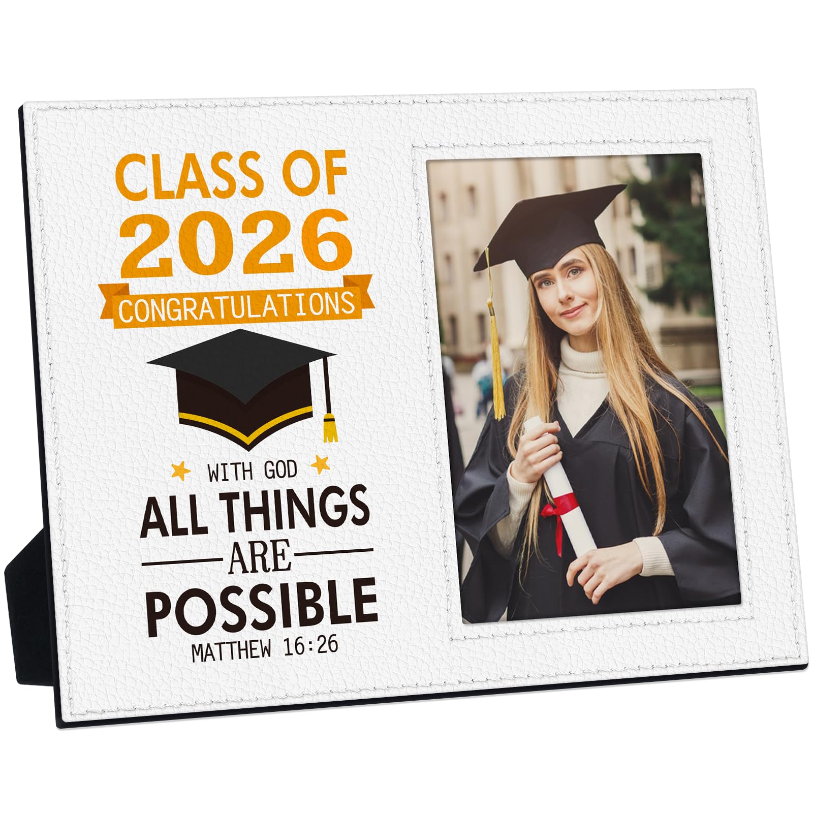 FLYAB Inspirational Graduation Picture Frame - Class of 2026 Picture Frame Motivational Graduation Photo Frame for Her Him High School College Graduation Gifts for Women Men Girls Daughter Son