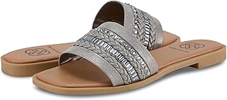Women's Slip-On Sandals Zina – Comfortable Design in Pewter and Ice, Sizes 6-10