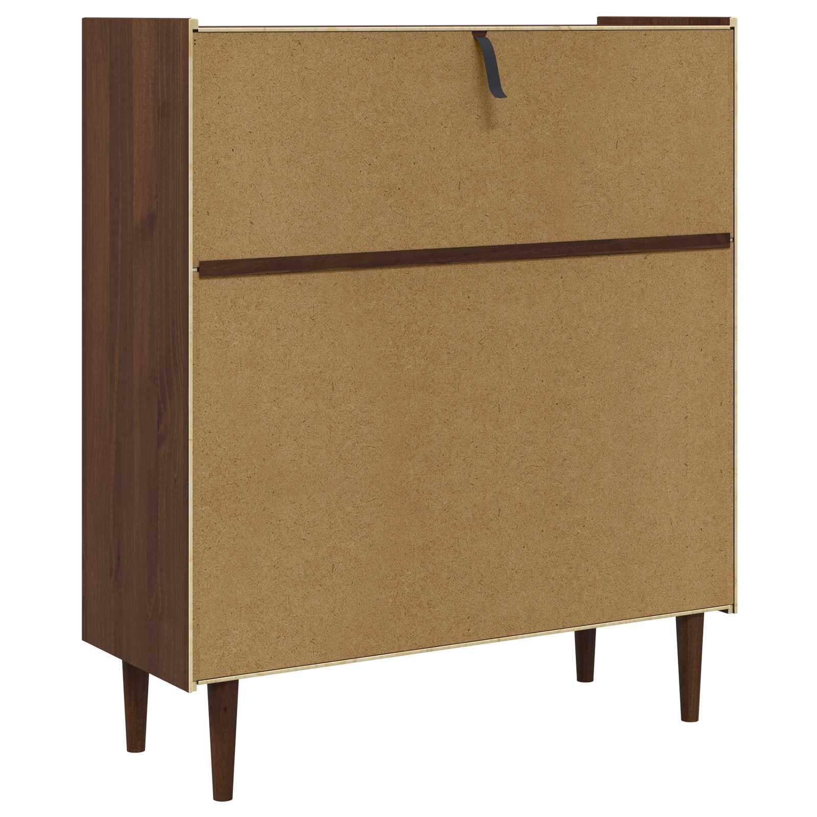 Credenza Bilbao con anta scorrevole in vetro, caramello scuro, 104