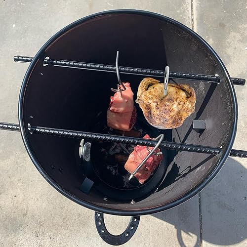 Vista 13 de Gancho para colgar pavos para cocina, ahumador, parrilla multiusos, para colgar aves de corral, ideal para cocinar al aire libre, barbacoa de patio