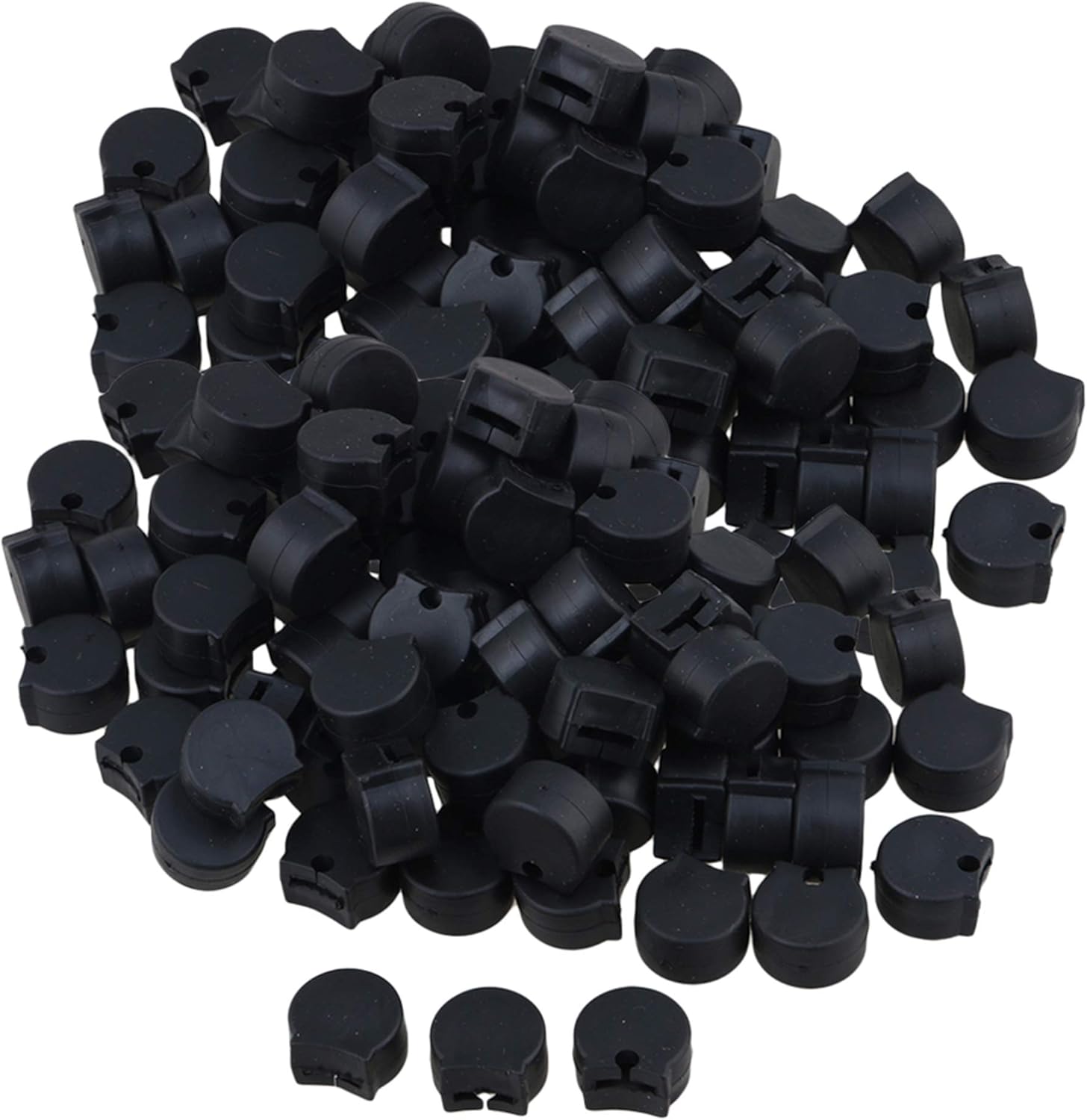 Bstinay 500pcs Comfortable Rubber Oboe Clarinet Thumb Rest Cushion Clarinet Replacement Parts Black