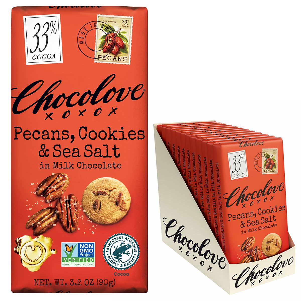 Amazon.com : Chocolove Pecans, Cookies & Sea Salt in Milk