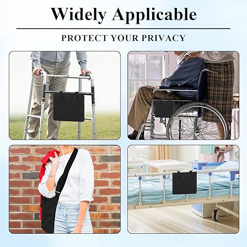 Miniatura 6 de Soporte para bolsa de catéter, soporte para bolsa de drenaje de orina con cubierta de tubo de catéter y correa ajustable, fundas de gran capacidad