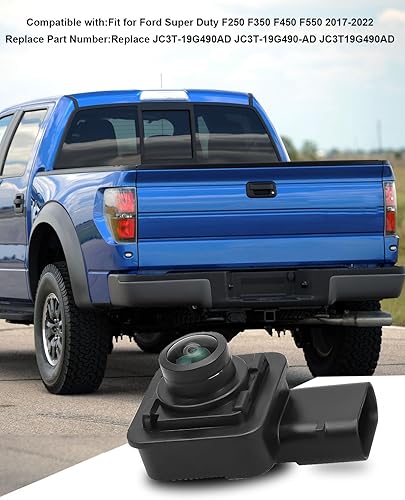 Miniatura 2 de Cámara de respaldo de visión trasera multiángulo compatible con Ford Super Duty F250 F350 F450 F550 2017-2022, cámara de asistencia de