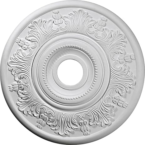 33 7/8"OD X 2 3/8"P Rose Ceiling Medallion Cloud Burst Finished