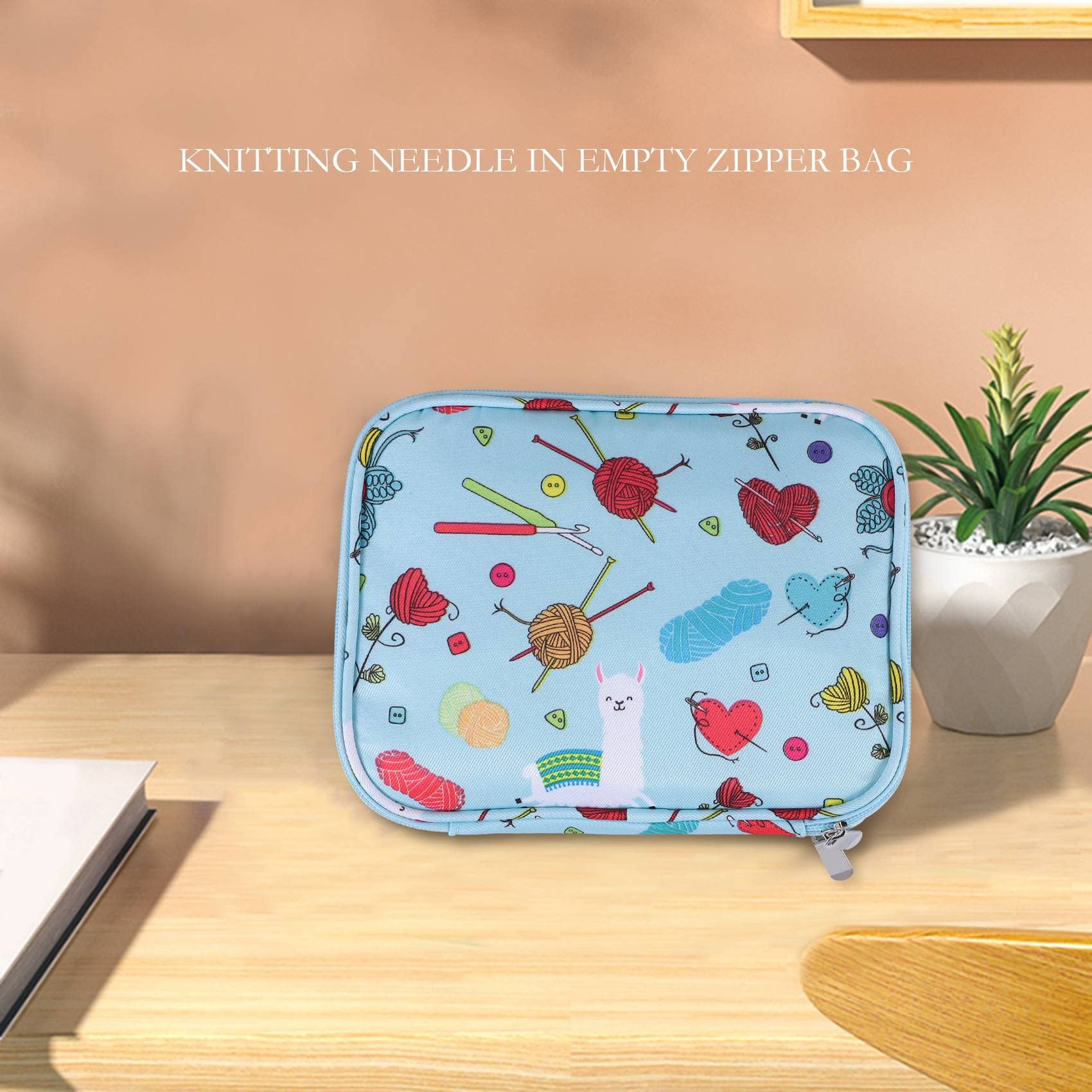 Ticarus Empty Knitting Needles Case Travel Storage Organizer Storage Bag for Circular Knitting Needles and Accessories Kit Bag - Image 4