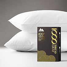 Mayfair Linen King Size Pillowcases Set of 2-100% Egyptian Cotton Pillowcases - Ultra Luxurious Pillowcases - 1000 Thread Count Sateen Weave - Soft & Silky Pillow Covers - Breathable - White
