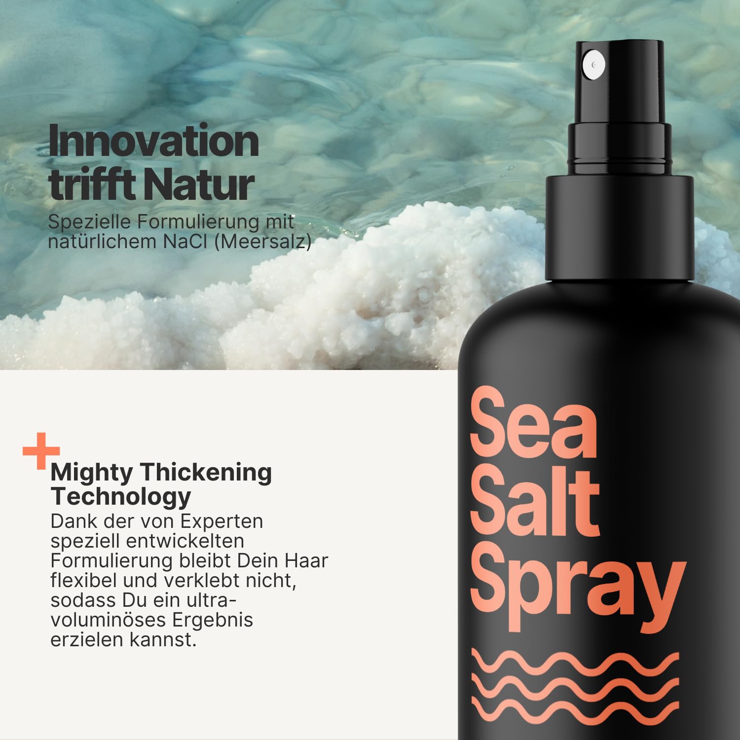 IMPERIO Sea Salt Spray - 250 ml Premium Salt Spray dla większej objętości i stabilnej tekstury - idealne fale na plaży, więcej objętości i uchwytu dzięki mocy oceanu - unisex - zapach
