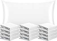 Vista 22 de NTBAY - Fundas de almohada de satén para cabello y piel, fundas de almohada sedosas de lujo con cierre de sobre.