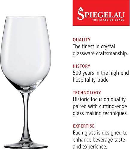Miniatura 2 de Spiegelau Copas de vino para amantes del vino, cristal sin plomo hecho en Europa, tallo clásico, apto para lavavajillas, juego de regalo de copa de