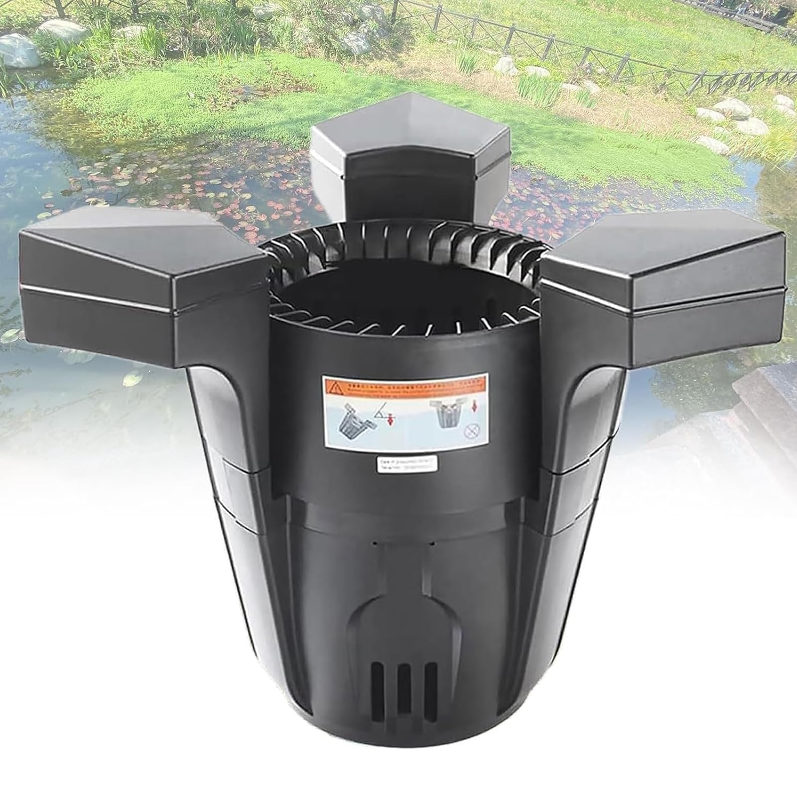 Pulitore Automatico per Piscina 43W/70W, Skimmer Galleggiante per Stagno, Estrattore di Superficie della Piscina, Robot Skimmer per Piscina, Skimmer e chiarificatore, Cavo da 10M, Filtro di 43w