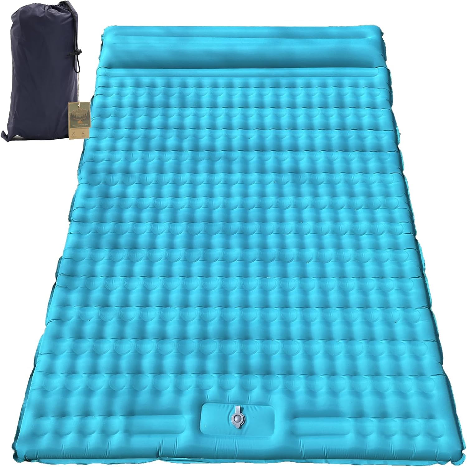 Camping Air Mattress, Self Inflating Sleeping Pad, Camping Gear, Travel Bed, Sleeping Pad, Portable Bed, Backpacking, Portable Mattress, Colchon Inflable (Blue)