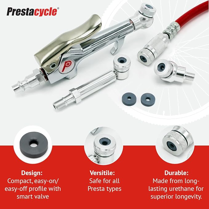 Prestaflator Mini Junta Cabeza Presta Uretano Compatible Tubeless miniatura 4