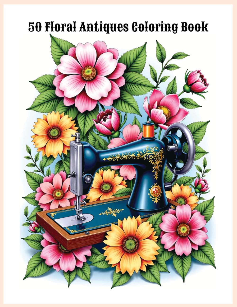 50 Floral Antiques Coloring Book