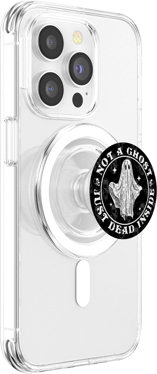 Not A Ghost Just Dead Inside Goth Halloween Ghost Vintage PopSockets MagSafe PopGrip for iPhone