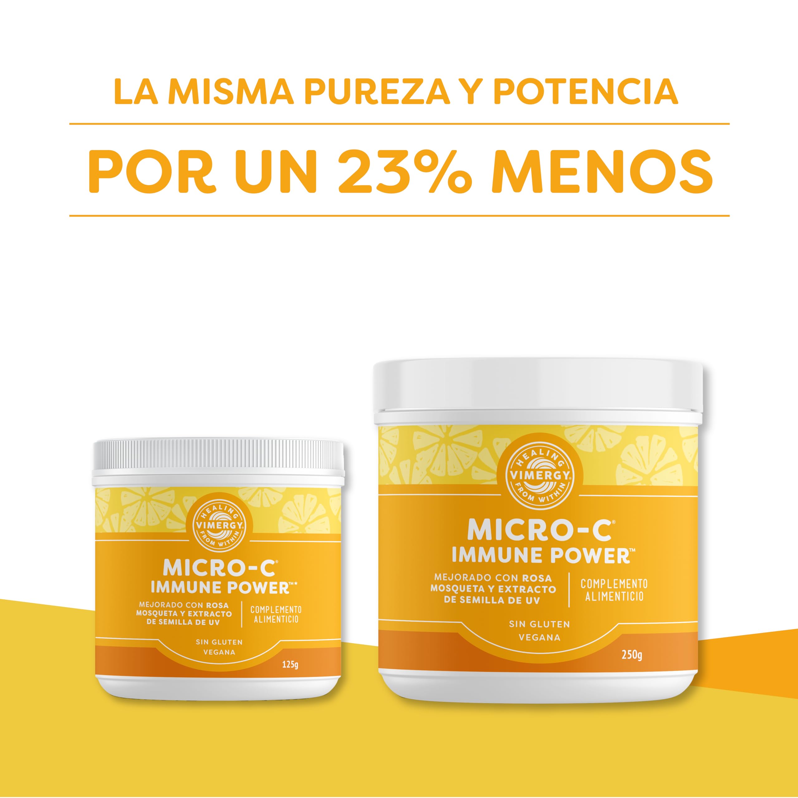 Vimergy Micro-C Immune Power* – 250g, 139 Porciones – Vitamina C en Polvo, 1000 mg – Ácido Ascórbico Amortiguado – Fórmula Vegana Sin Gluten