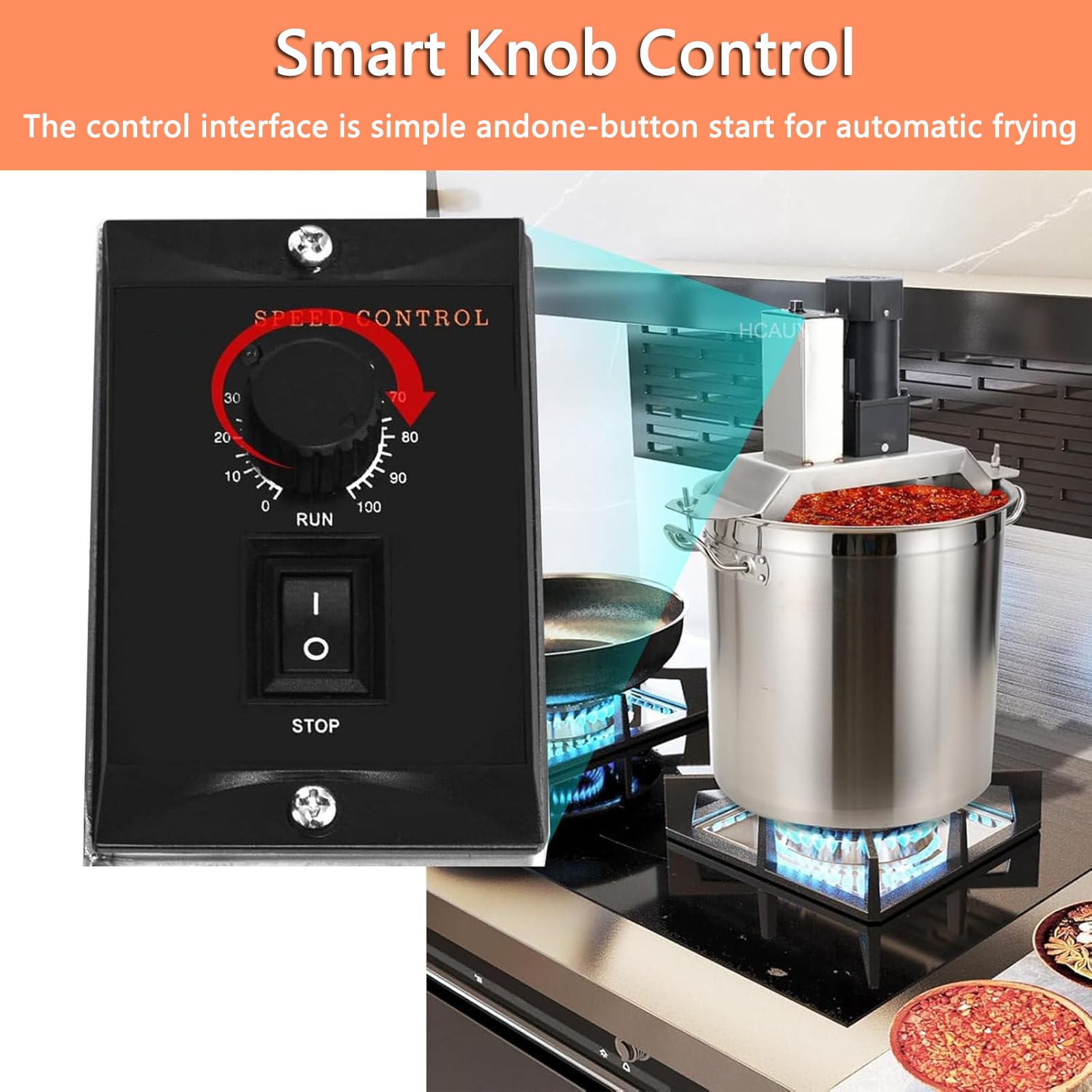 Batidora De Alimentos Comercial, batidora eléctrica de Acero Inoxidable 80L | para saltear salsas y condimentos, velocidad de agitación ajustable,Batidora De Mermelada AutomáTica