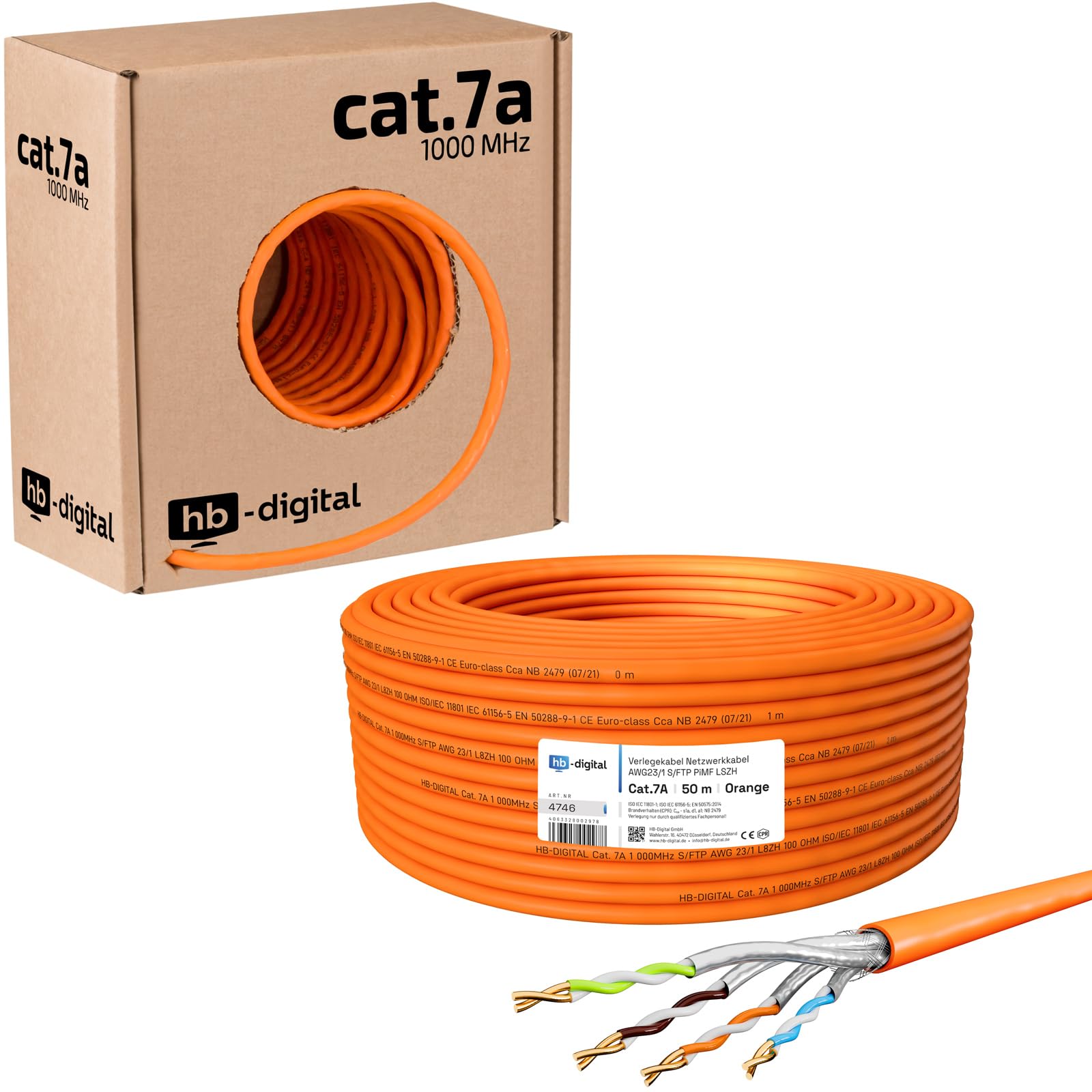 Oranje kabel Coroflex afgeschermd 50mm² - Schilder Electric
