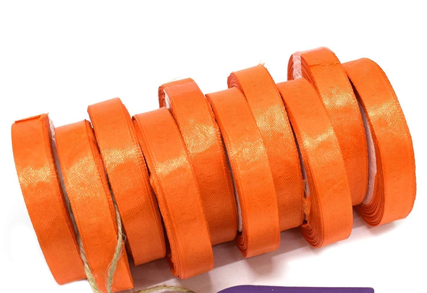 Ditya crafts Arham Mktg Craft Satin Ribbon (Pack of 10, Colour:- Multi- Colour, Size:- 0.25 Inch) 9 metres Approx 2