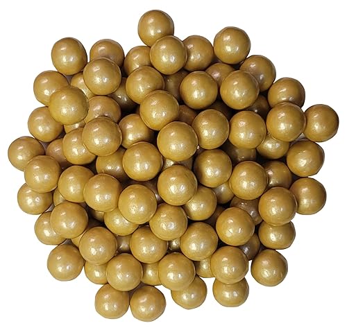 Miniatura 4 de Bolas de goma de mascar de oro perla – 2 libras redondas de bolas de goma brillantes para bufés de dulces, graduaciones y fiestas