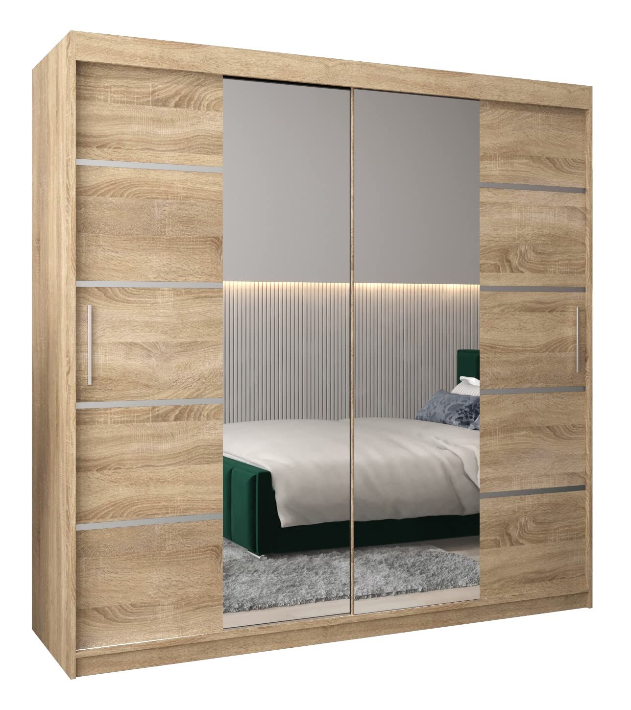 ABIKSMEBLE armoire Verona 4 200 cm chêne Sonoma